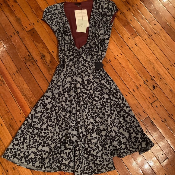 Tocca Blue and Black Midi Dress - Picture 4 of 10